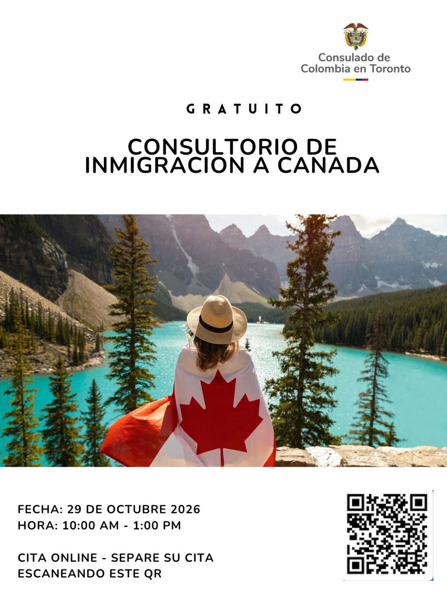 Consultorio de inmigración gratis online: Consulado de Colombia en Toronto, 29 de octubre