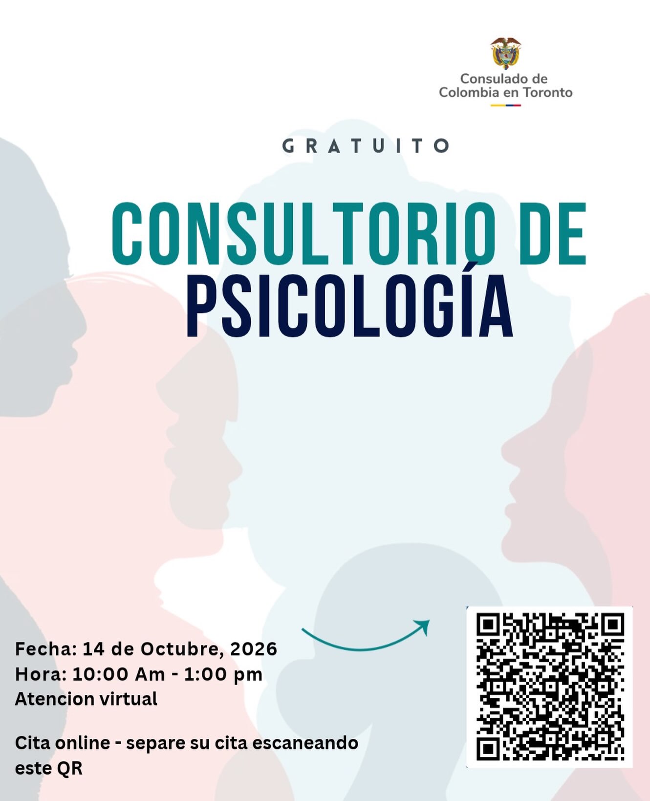 Consultorio de psicología online gratis del Consulado de Colombia en Toronto