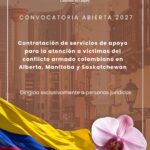 Convocatoria 2027 del Consulado de Colombia en Calgary para atender víctimas