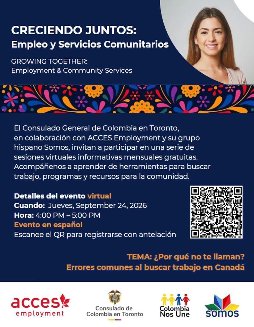 Errores al buscar trabajo en Canadá: sesión gratuita del Consulado de Colombia en Toronto